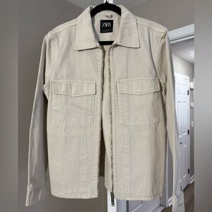 Zara Men's Beige Shirt Jacket